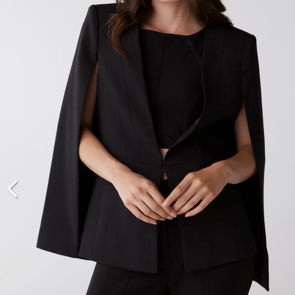 NWT BCBG Maxazria Cape Jacket Blazer, Size L